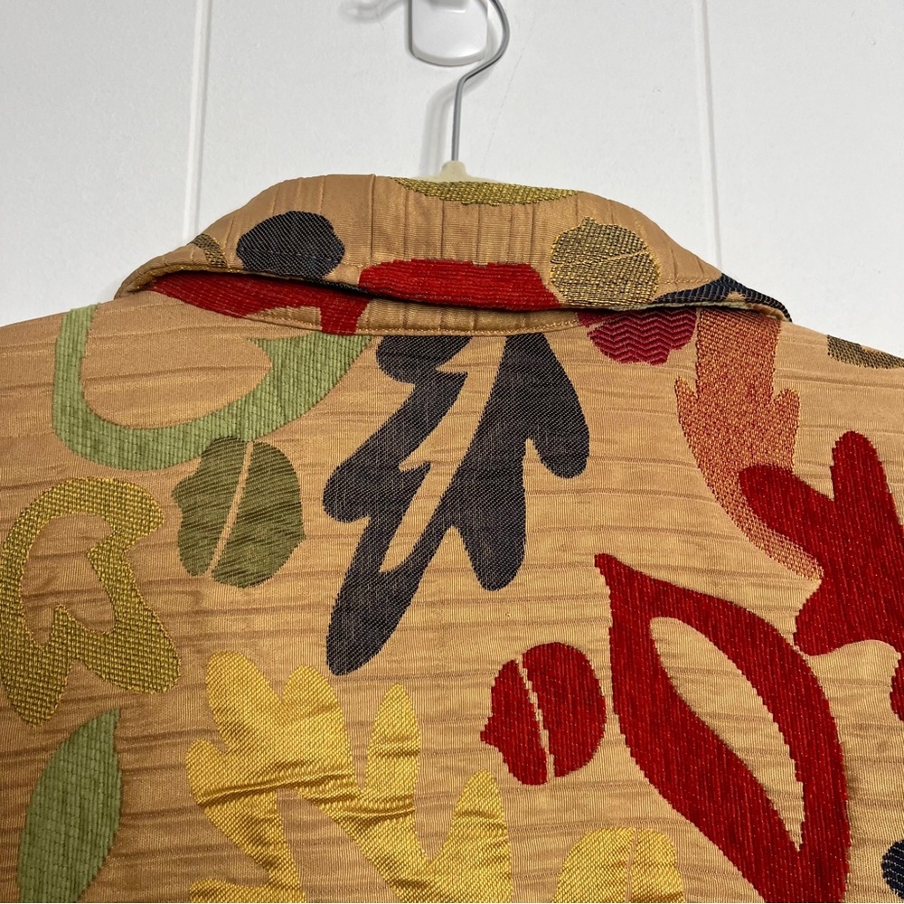 Breckenridge Colorful Leaf Pattern Jacket Jacquard Fall Women's 3X - Picture 4 of 7